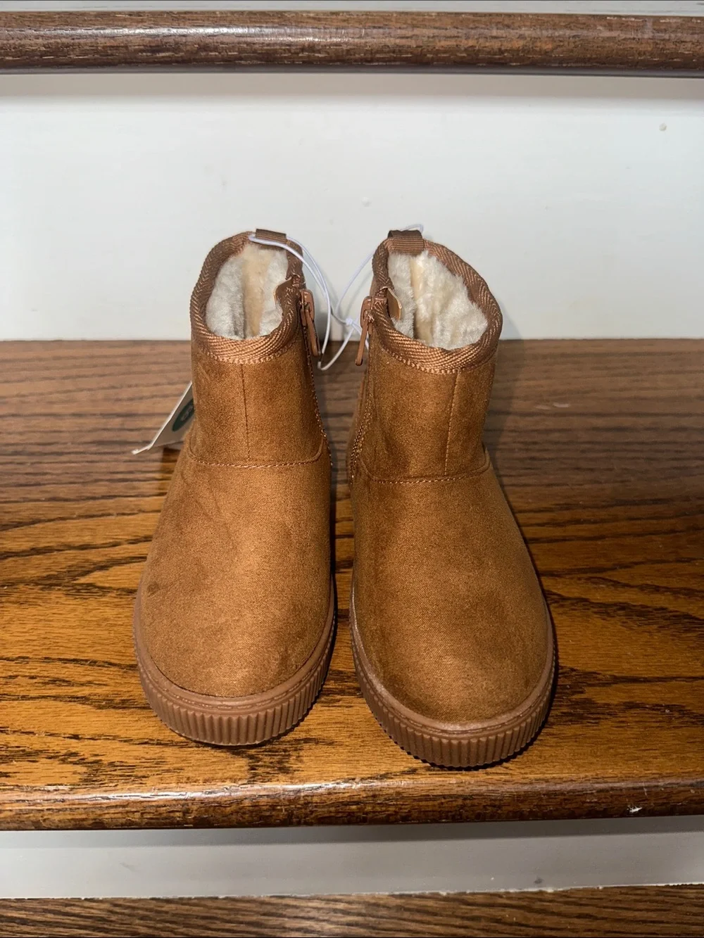 Cat & Jack Chestnut Brown Faux-Suede Kids Winter Boots